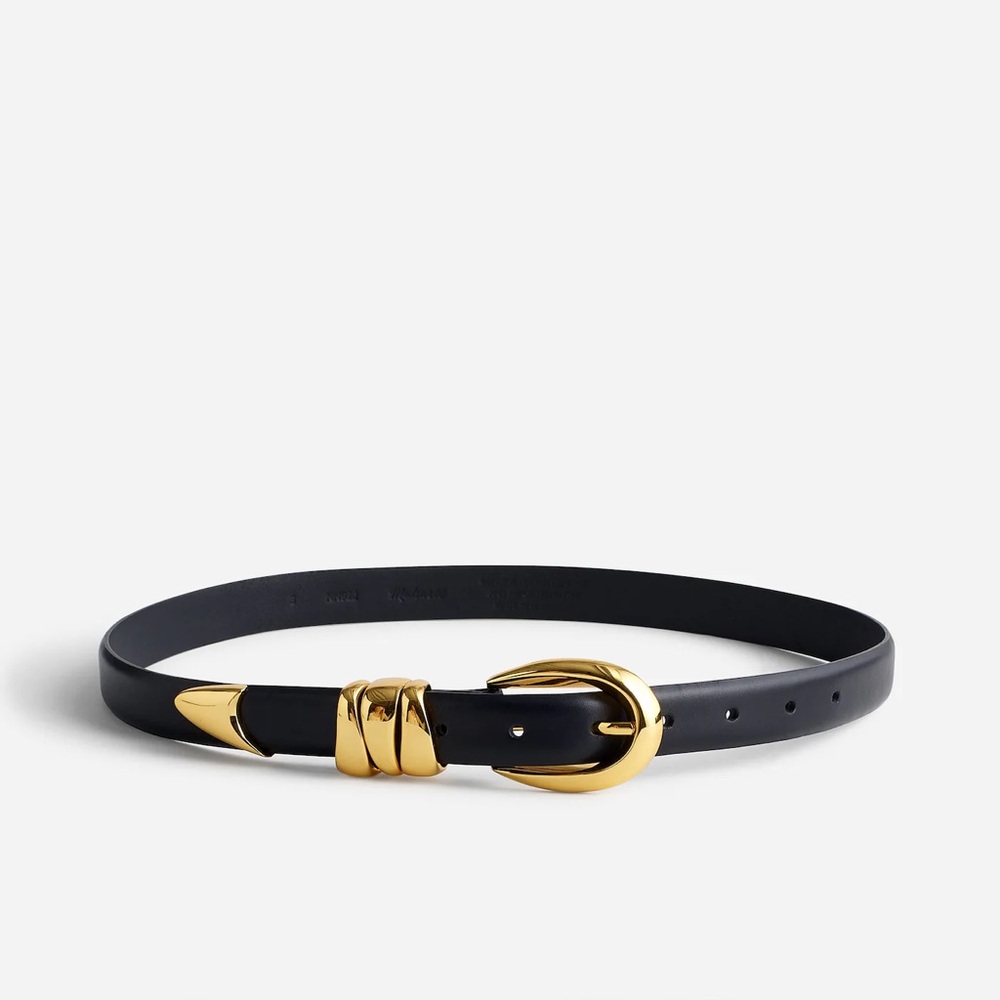 NWOT black Madewell belt with gold hardware